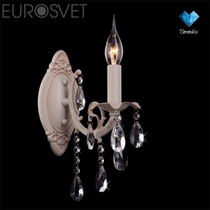 Evrosvet  3345/1 белый с золотом/прозрачный хрусталь Strotskis