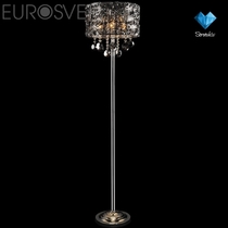 Evrosvet  3400/3F хром/дымчатый хрусталь торшер Strotskis