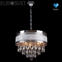 Evrosvet  3458/6 хром/прозрачный хрусталь Strotskis