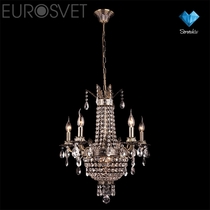Evrosvet  3459/5+2 античная бронза/прозрачный хрусталь  Strotskis