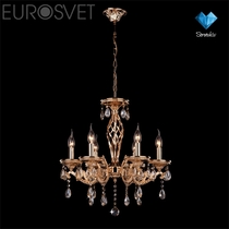 Evrosvet  3585/6 золото/тонированный хрусталь Strotskis