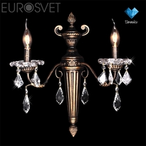 Evrosvet  3641/2 черный с золотом/прозрачный хрусталь  Strotskis