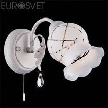 Evrosvet  70001/1 белый с золотом/прозрачный хрусталь
