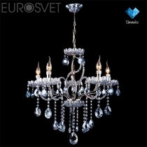 Evrosvet  3015/5 хром/лазурный хрусталь Strotskis