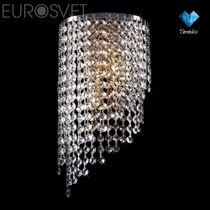 Evrosvet  3102/2 хром/прозрачный хрусталь Strotskis