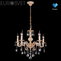 Evrosvet  3139/5 бежевый/прозрачный хрусталь Strotskis