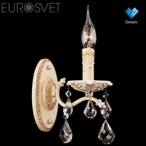 Evrosvet  3141/1 бежевый/прозрачный хрусталь Strotskis
