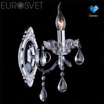 Evrosvet  3188/1 хром/прозрачный хрусталь Strotskis