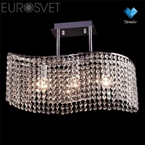 Evrosvet  3223/3 хром/прозрачный хрусталь