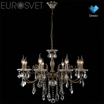 Evrosvet  3281/8 античная бронза/прозрачный хрусталь Strotskis