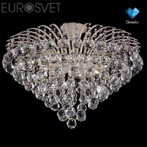 Evrosvet  3299/9 белый с золотом/прозрачный хрусталь Strotskis