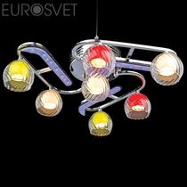 Evrosvet  0181/7 хром/синий+красный+фиолетовый