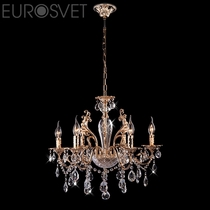 Evrosvet  10004/6 золото/прозрачный хрусталь Strotskis