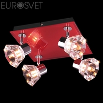 Evrosvet  25333/4 хром/красный